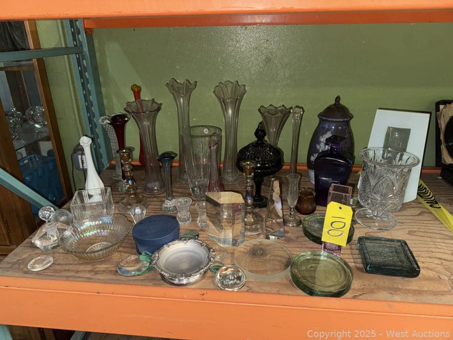 contents-of-shelf-art-glassware-depression-glass-candlesticks-and-more-622691