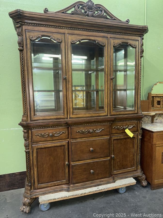 wood-buffet-hutch-with-contents-vintage-photos-tin-types-and-more-622687