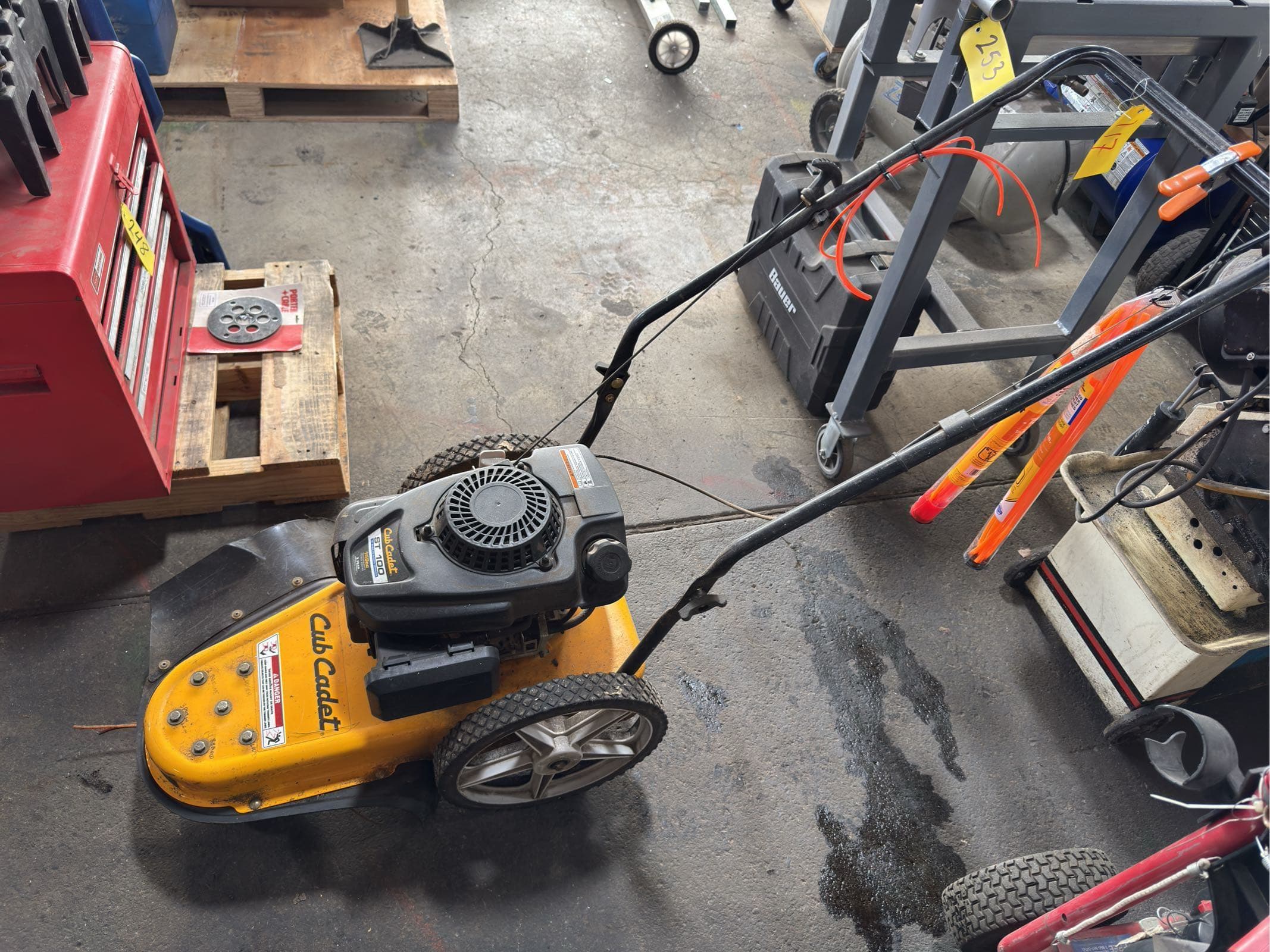 club-cadet-st100-22-wheeled-string-trimmer-and-a-second-one-used-for-parts-ce0e9e