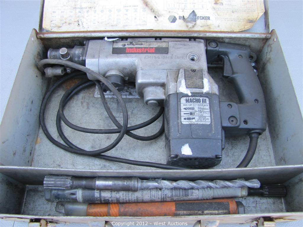 Lot 210 Black Decker Industrial Macho III Rotary Hammer Drill