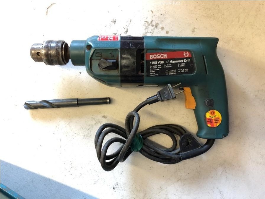 Bosch 1198 vsr hammer shop drill